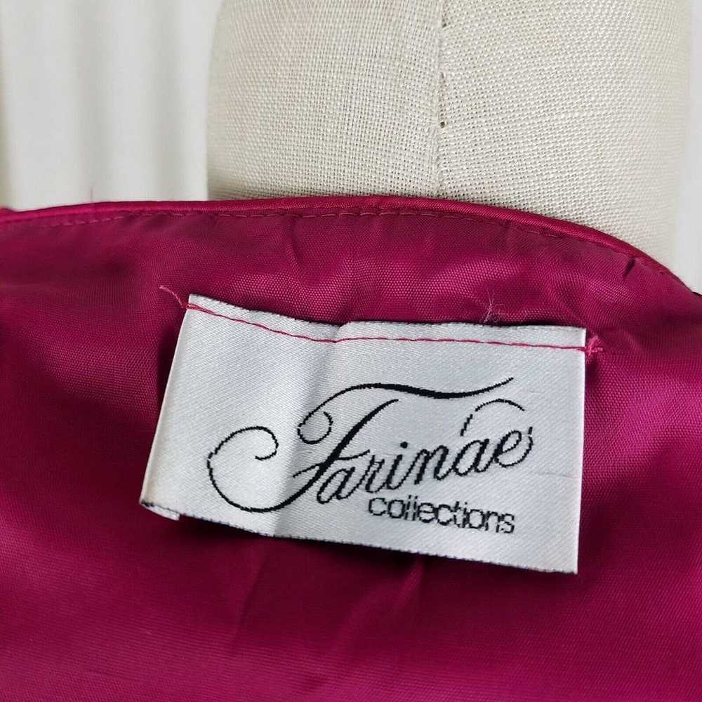 Farinae Collections Crinkle Fabric Peplum Blazer … - image 3