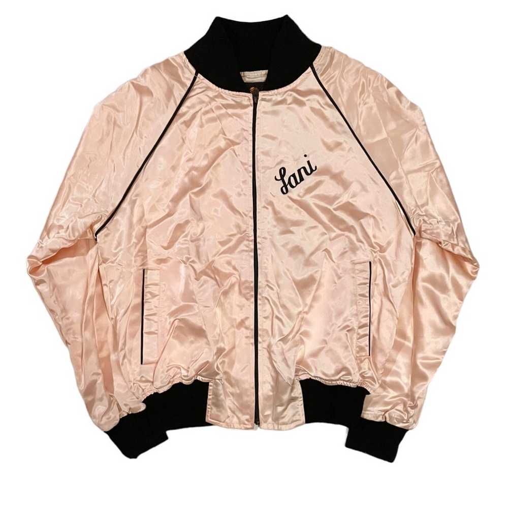Vintage 87’ Grease Pink Ladies satin jacket Size L - image 3