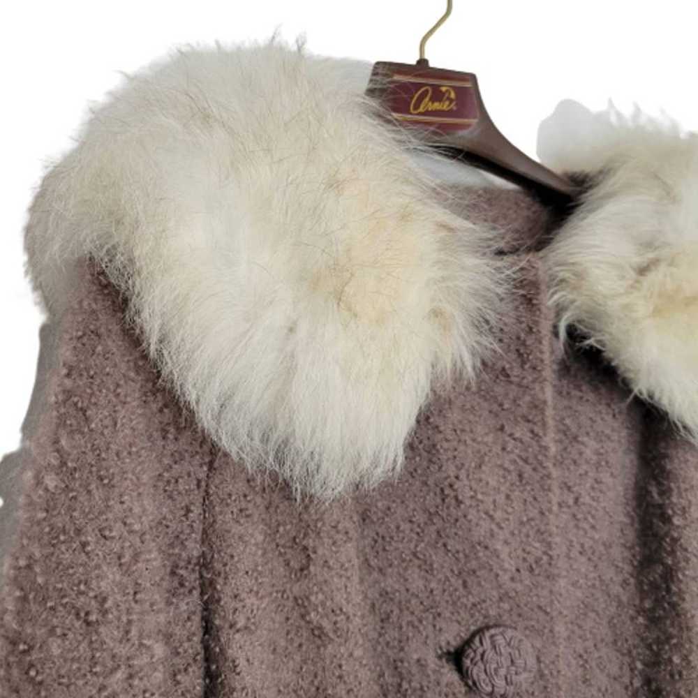1960s Vintage Wool Mauve Mod Overcoat - image 4
