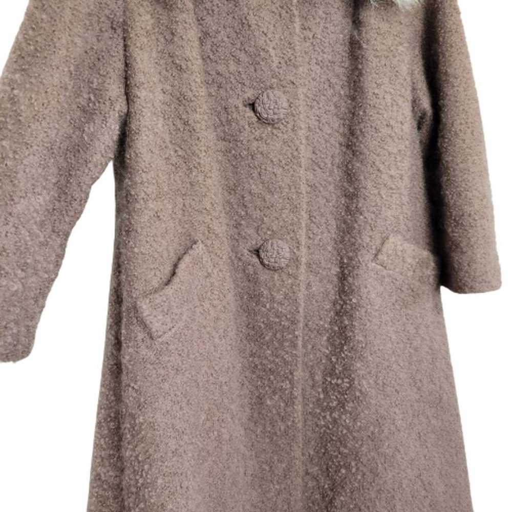 1960s Vintage Wool Mauve Mod Overcoat - image 5