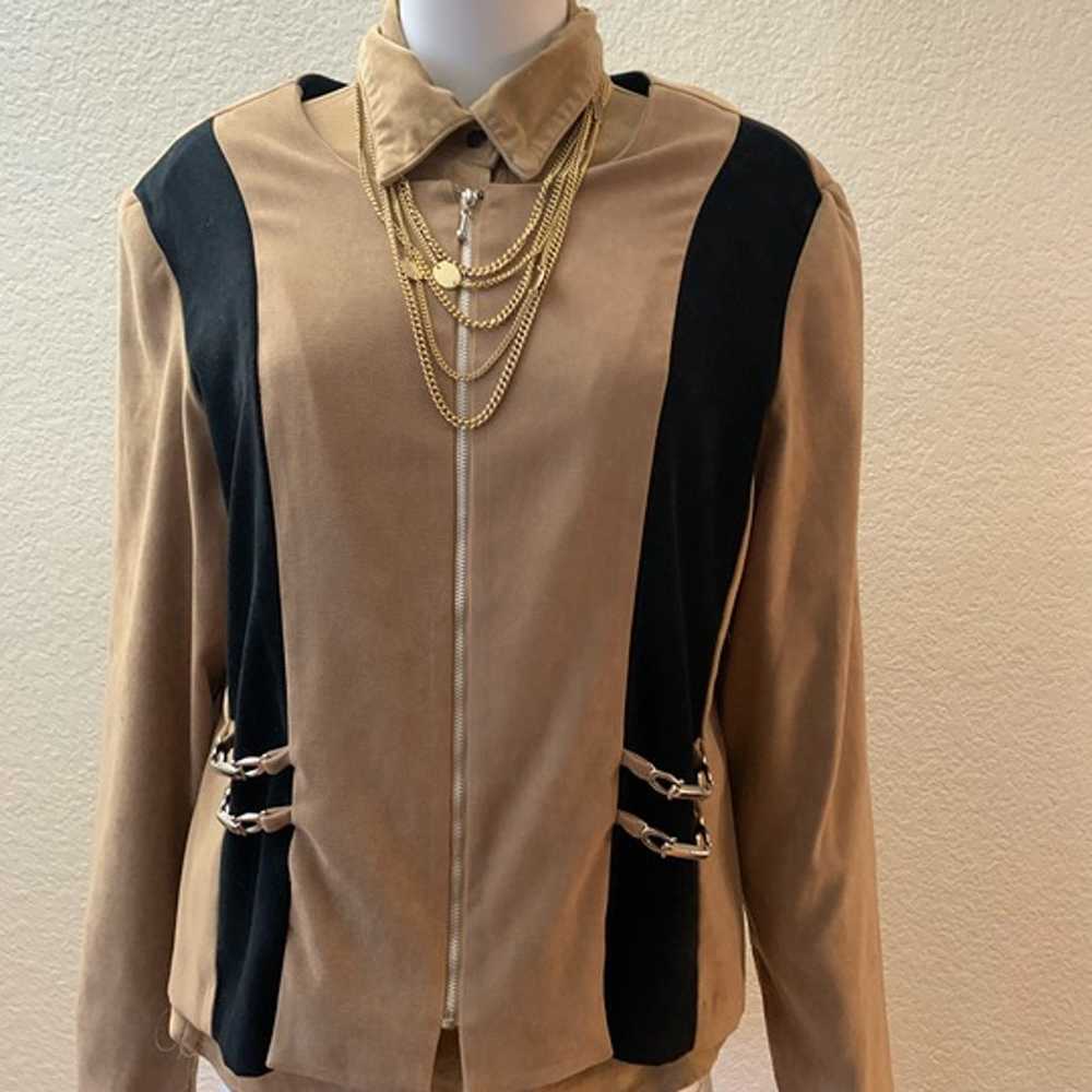 vintage brown and black fashion bug jacket with b… - image 1