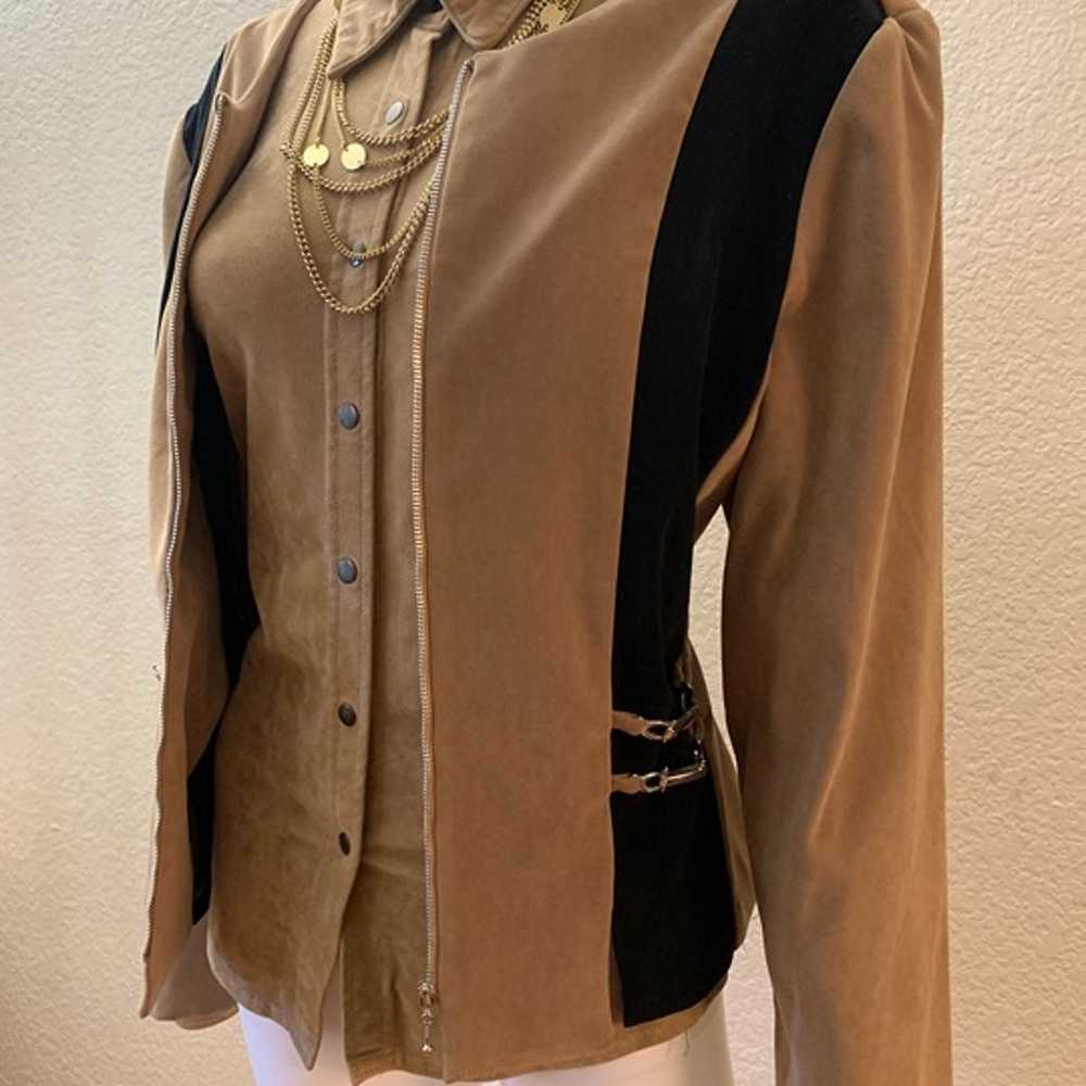 vintage brown and black fashion bug jacket with b… - image 2