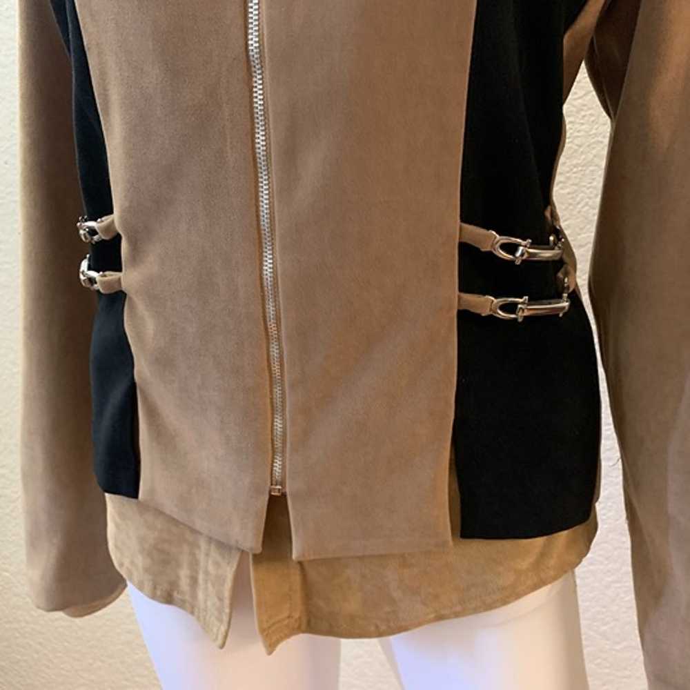 vintage brown and black fashion bug jacket with b… - image 3