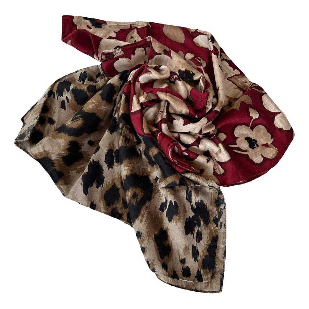 【関税&送料込】Valentino Garavani Scarfs Brown VALENTINO GARAVANI Valentino Garavani Printed Silk-Twill