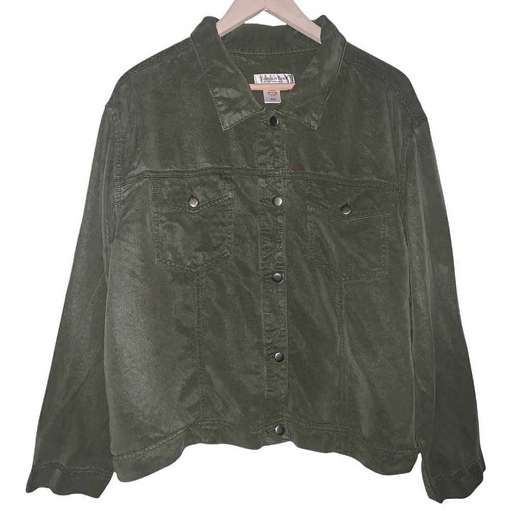 Military Green Lightweight Button Up Jacket - image 1