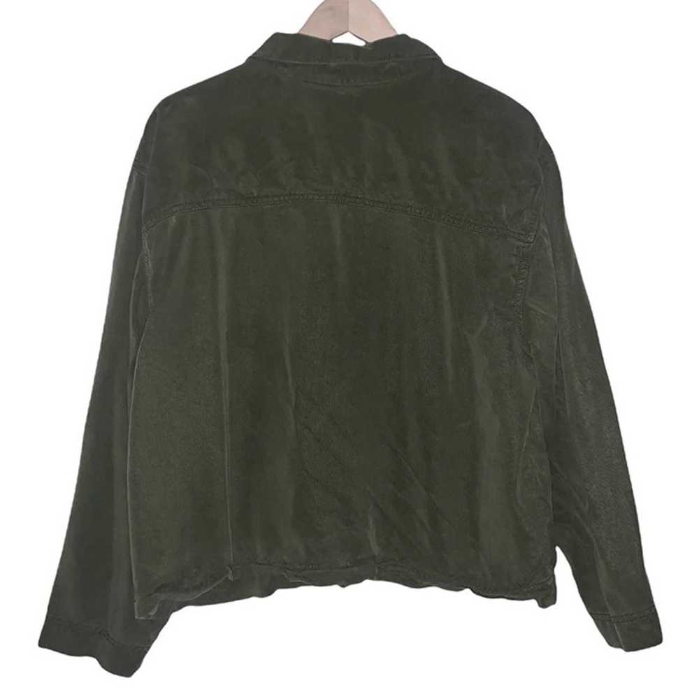 Military Green Lightweight Button Up Jacket - image 2