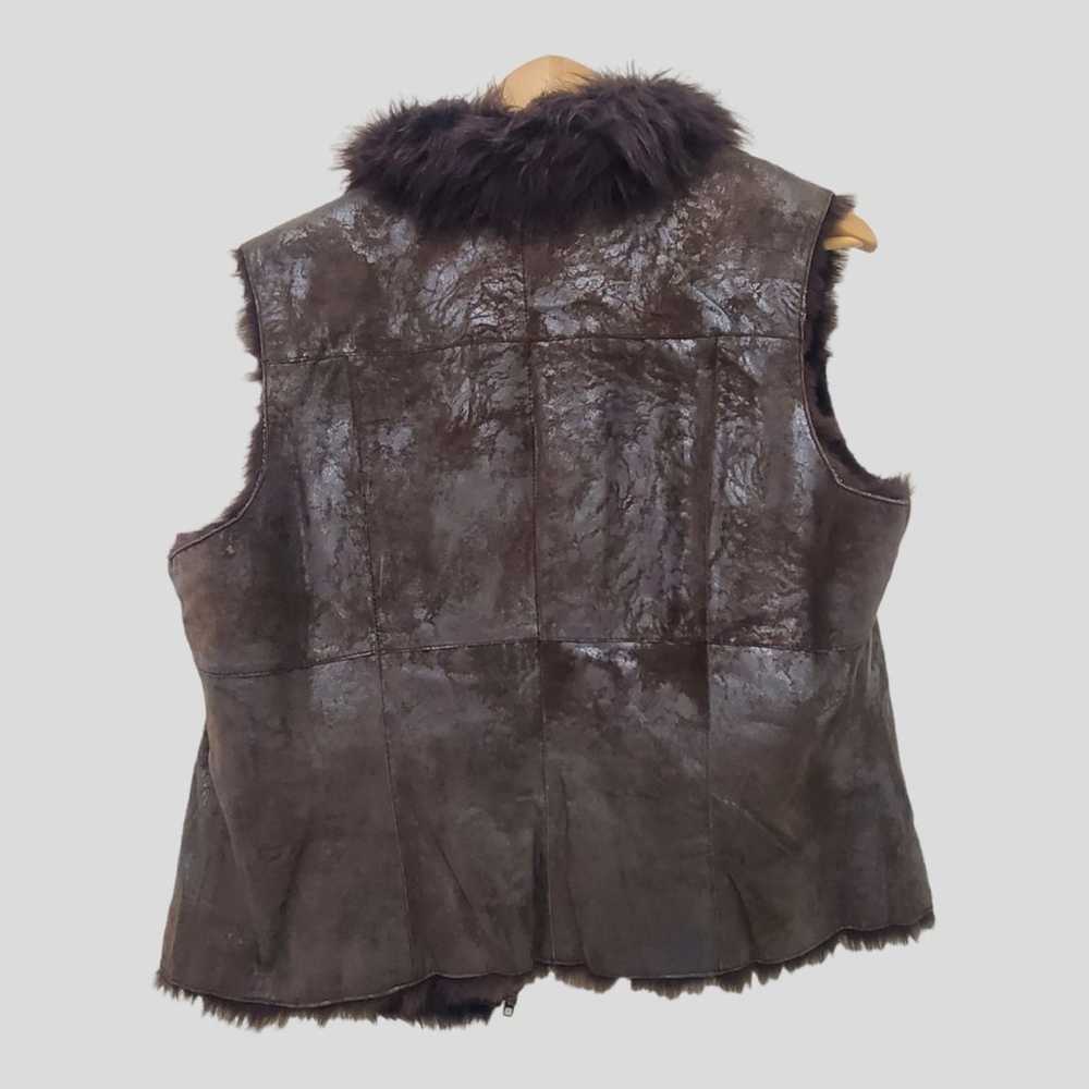 Vintage Spiegel  Suede/Faux Fur Women's Vest Jack… - image 3