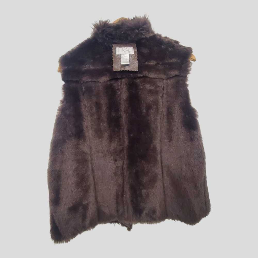 Vintage Spiegel  Suede/Faux Fur Women's Vest Jack… - image 4