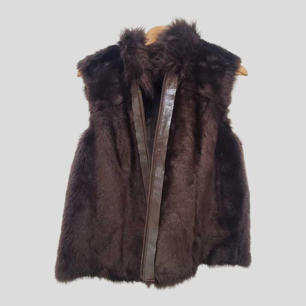 Vintage Spiegel  Suede/Faux Fur Women's Vest Jack… - image 5