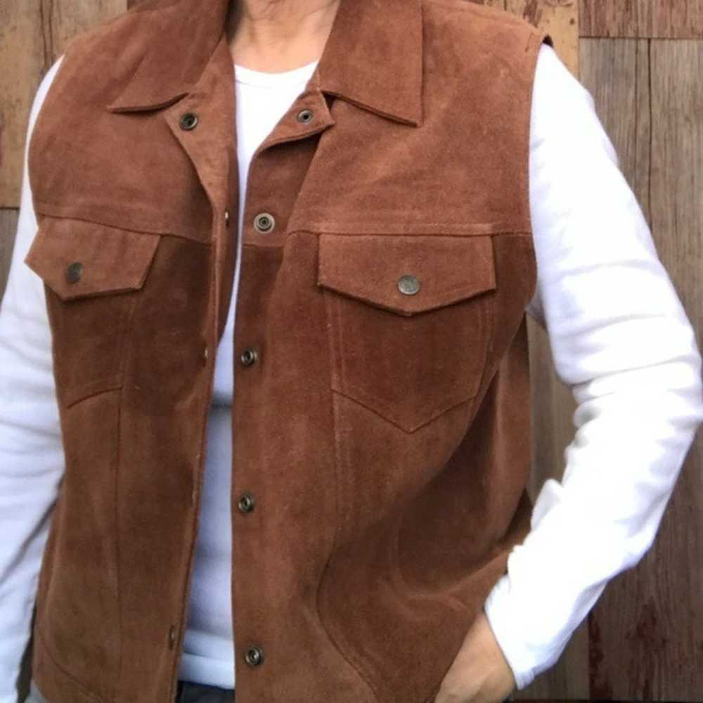 Vintage Agapo Leather Vest XL - image 3