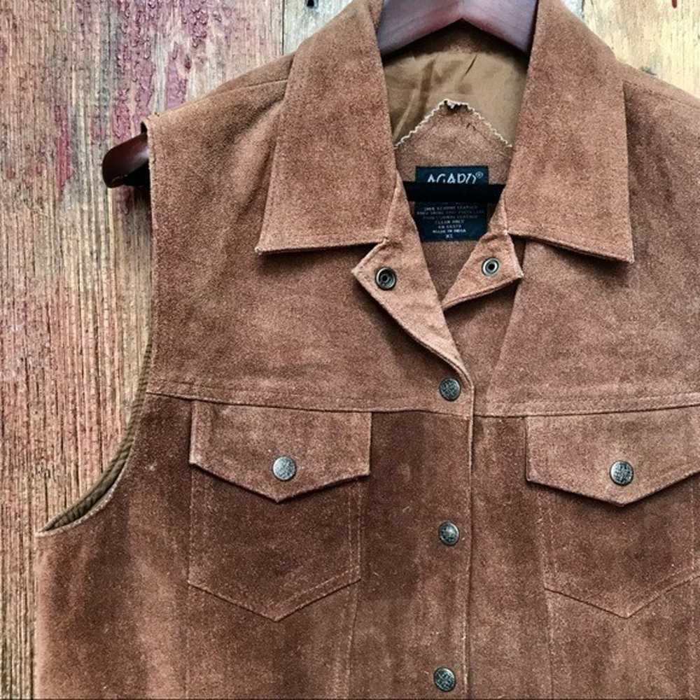 Vintage Agapo Leather Vest XL - image 4