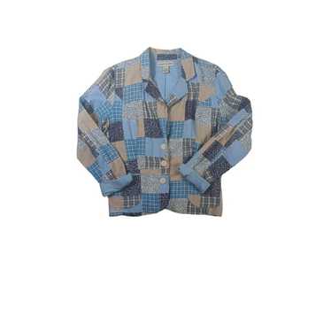 Bamboo Traders Patchwork Blue Chambray and Khaki J