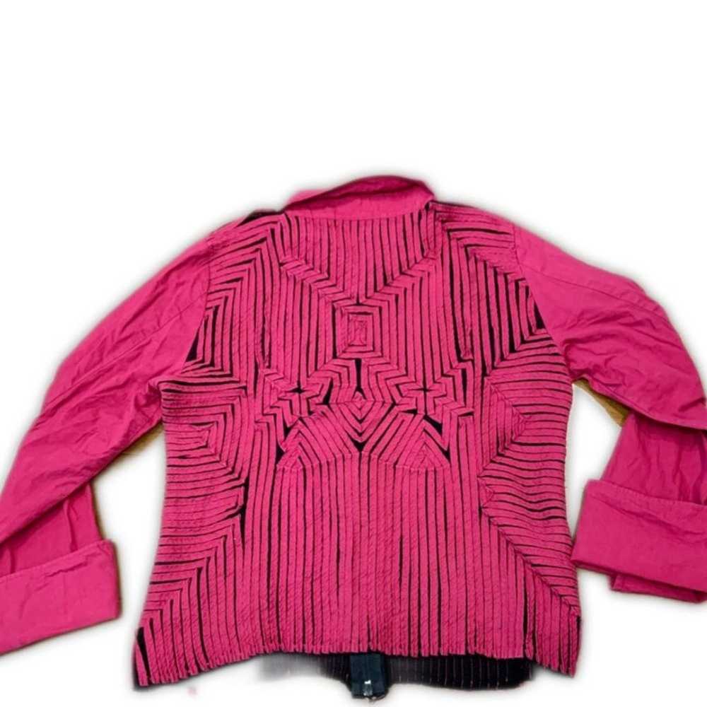 Obstinee by Ika pink mesh jacket with signature g… - image 2