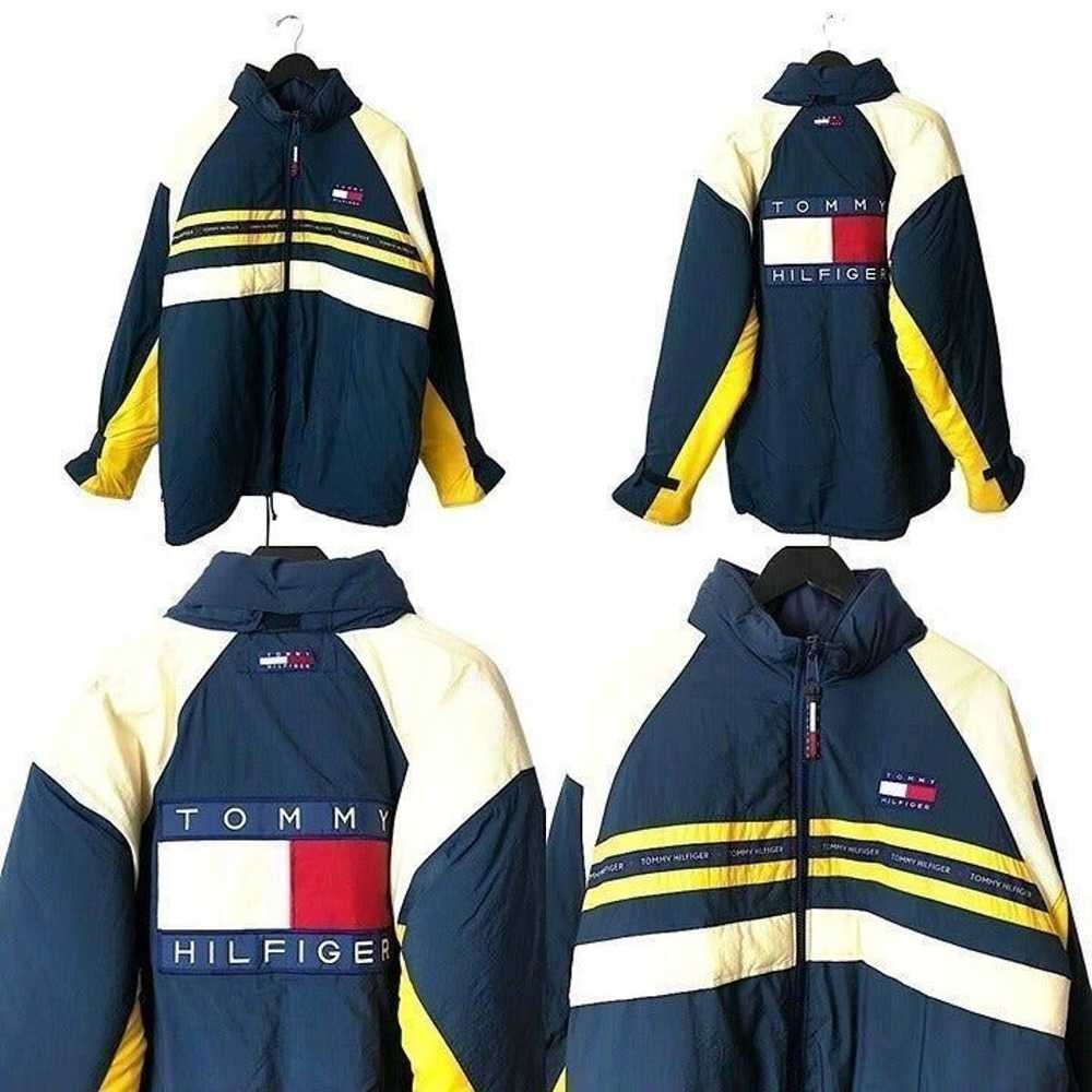 90s Vintage Tommy Hilfiger Parka Jacket Puffer Co… - image 1