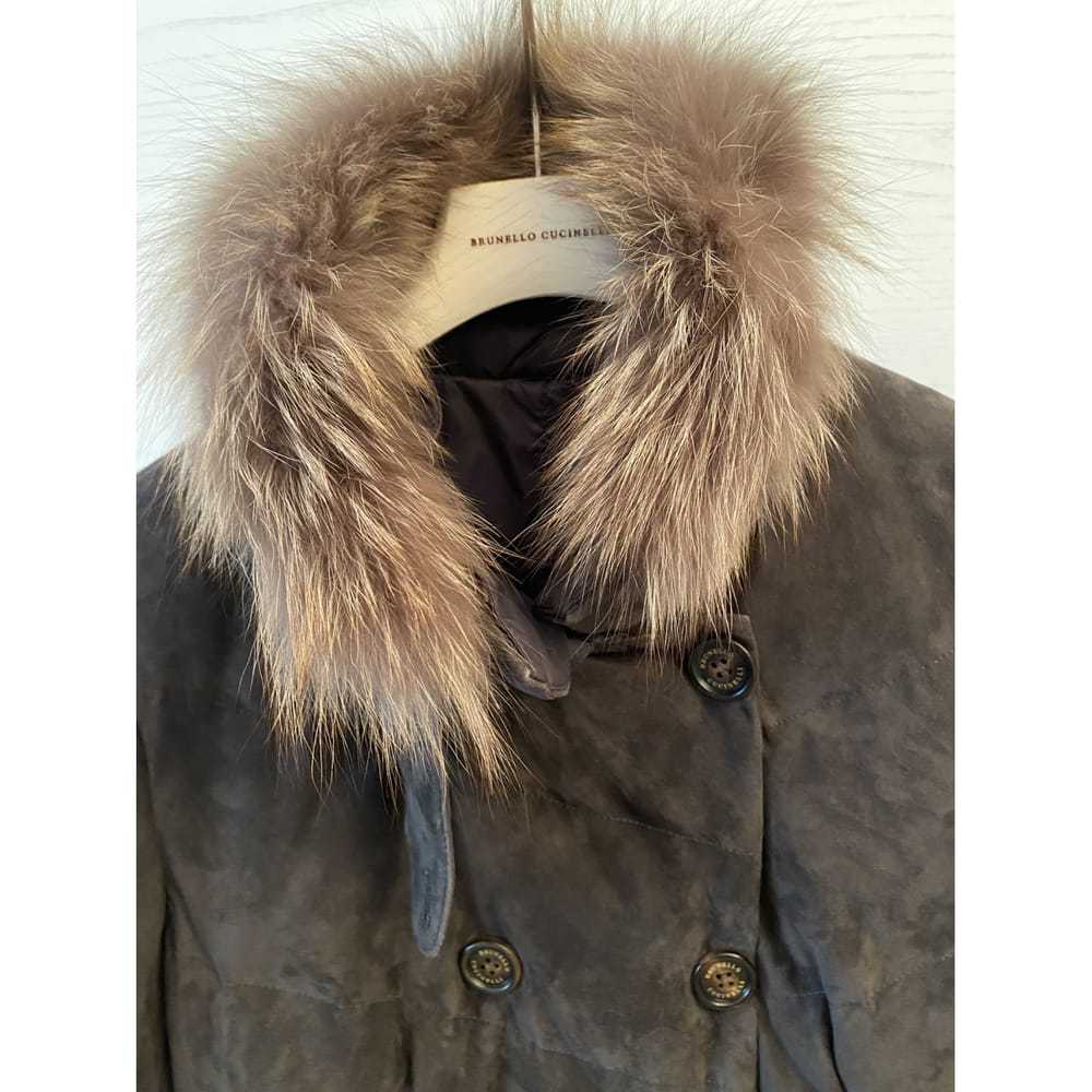 Brunello Cucinelli Leather coat - image 2