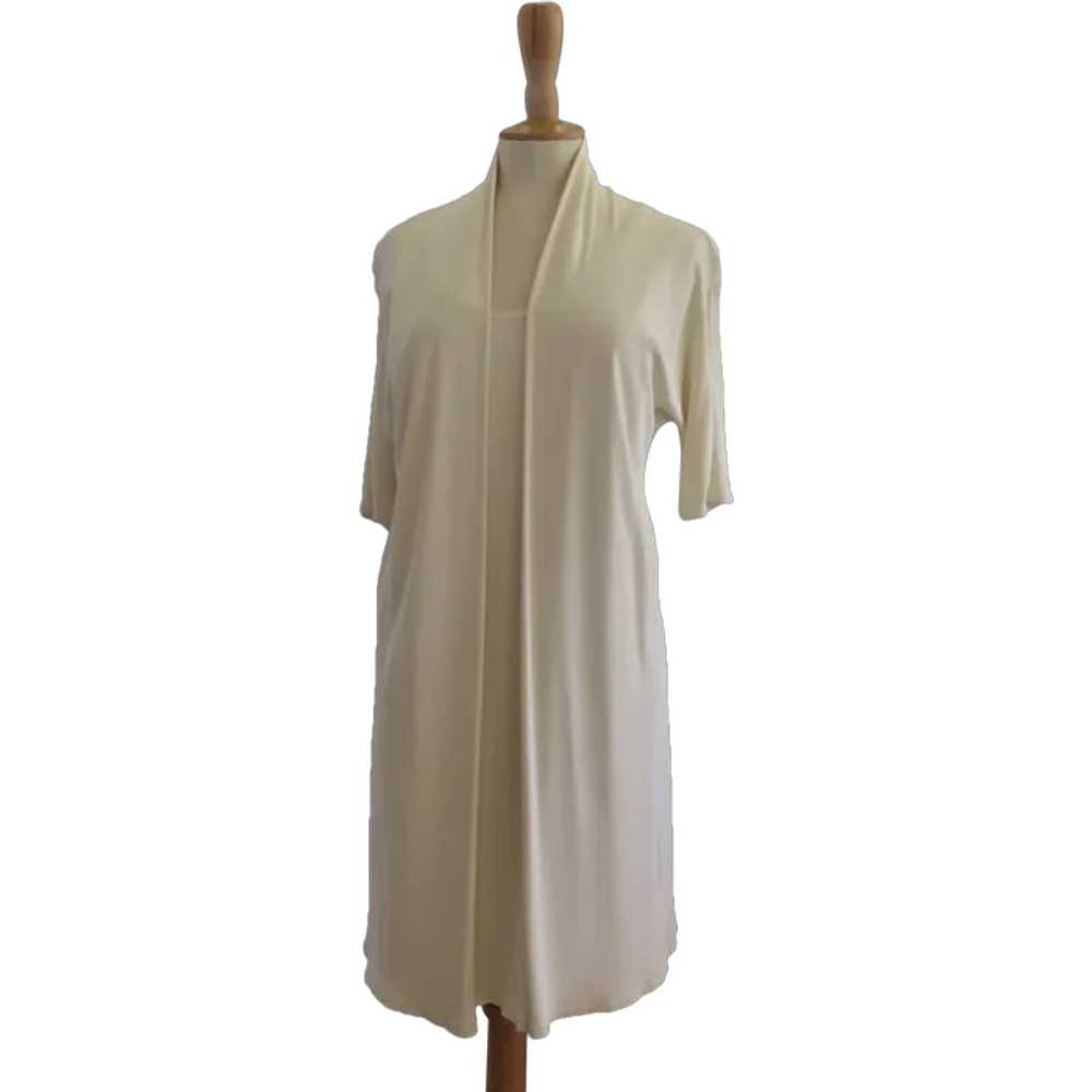 Vintage Hermes Paris Knit Off White Dress Size 36 - image 1