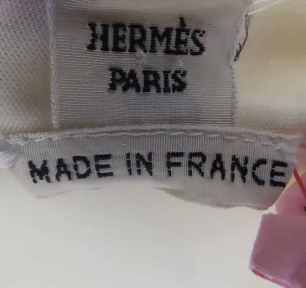 Vintage Hermes Paris Knit Off White Dress Size 36 - image 2