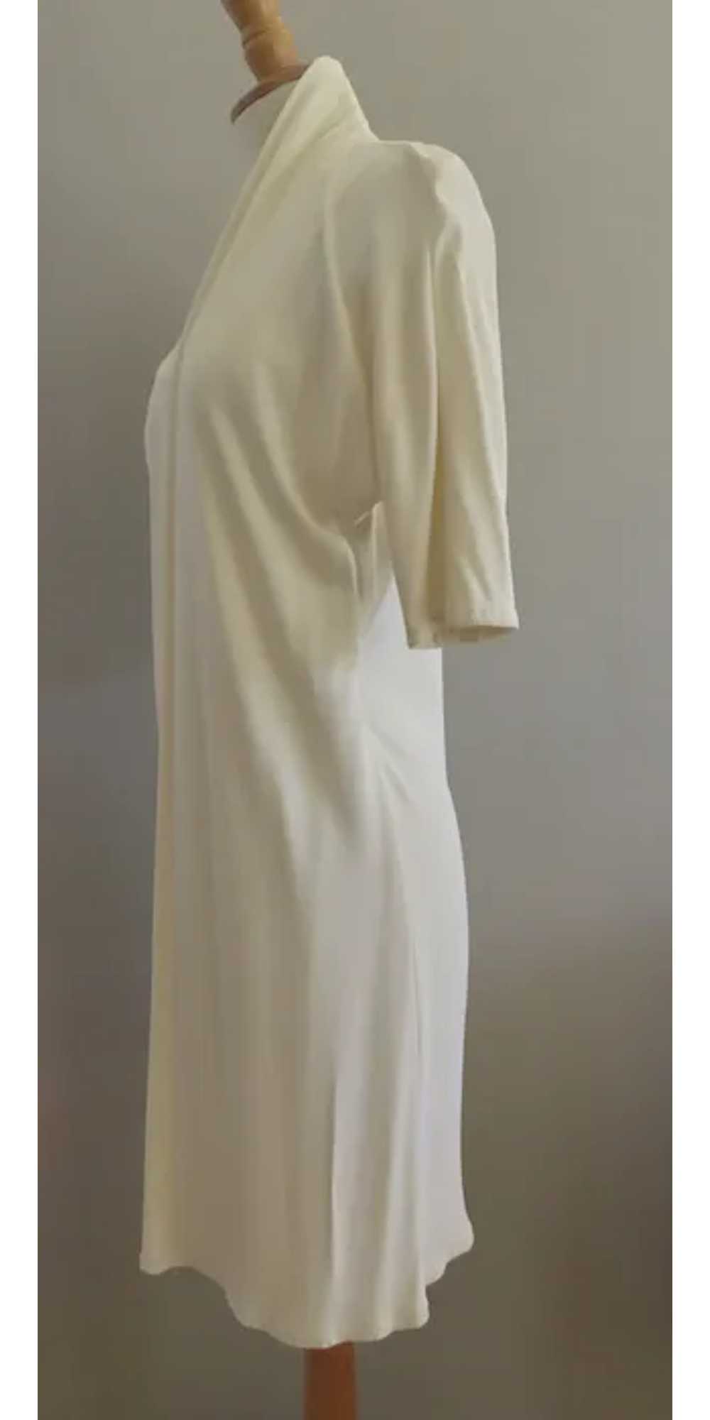 Vintage Hermes Paris Knit Off White Dress Size 36 - image 3