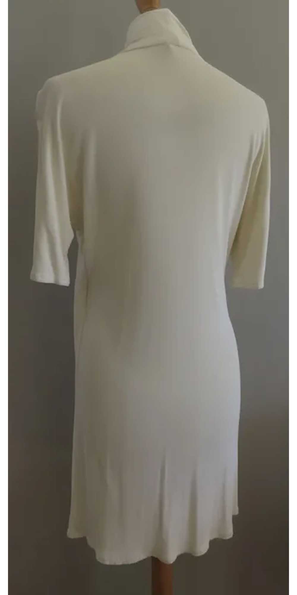 Vintage Hermes Paris Knit Off White Dress Size 36 - image 4