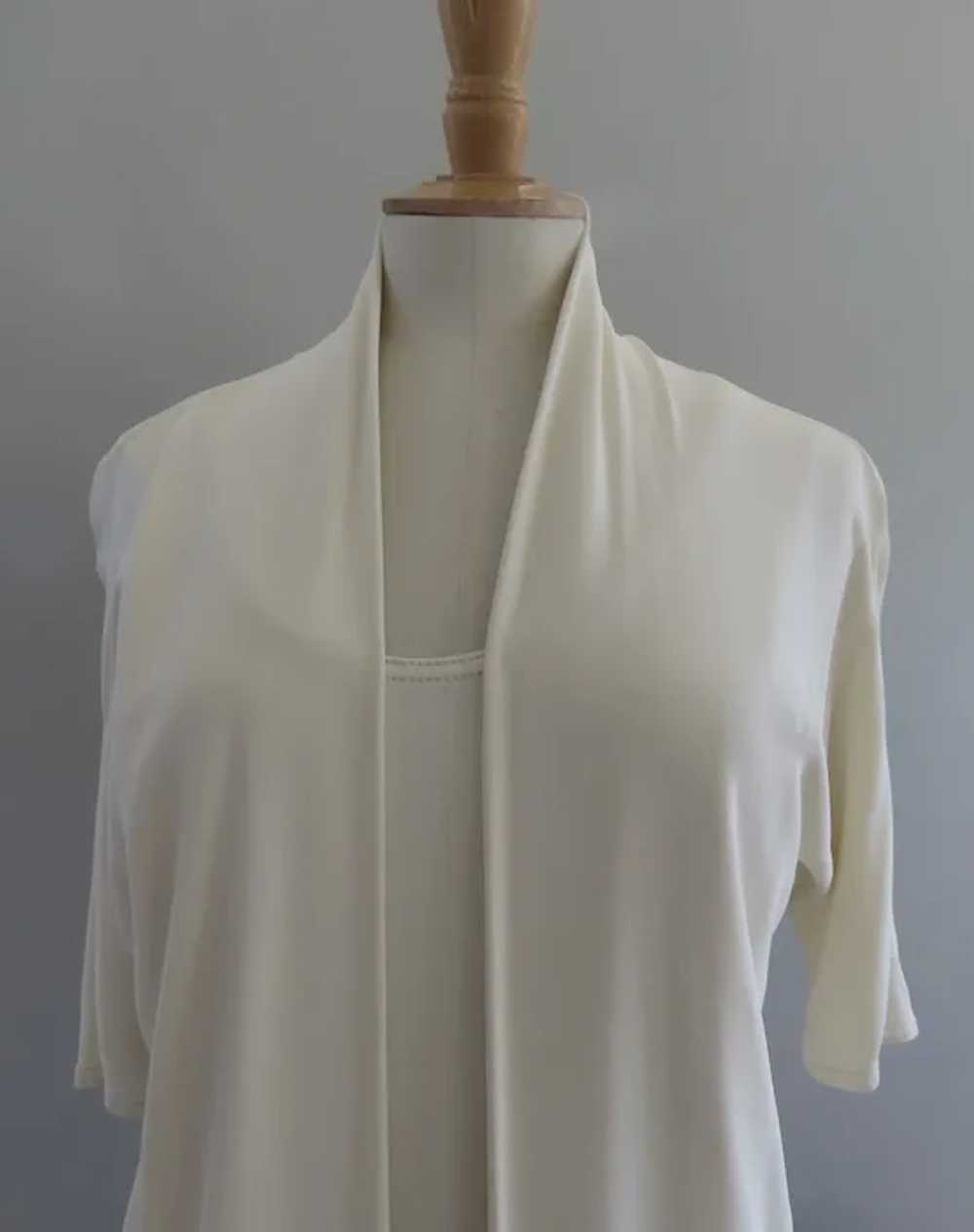 Vintage Hermes Paris Knit Off White Dress Size 36 - image 5
