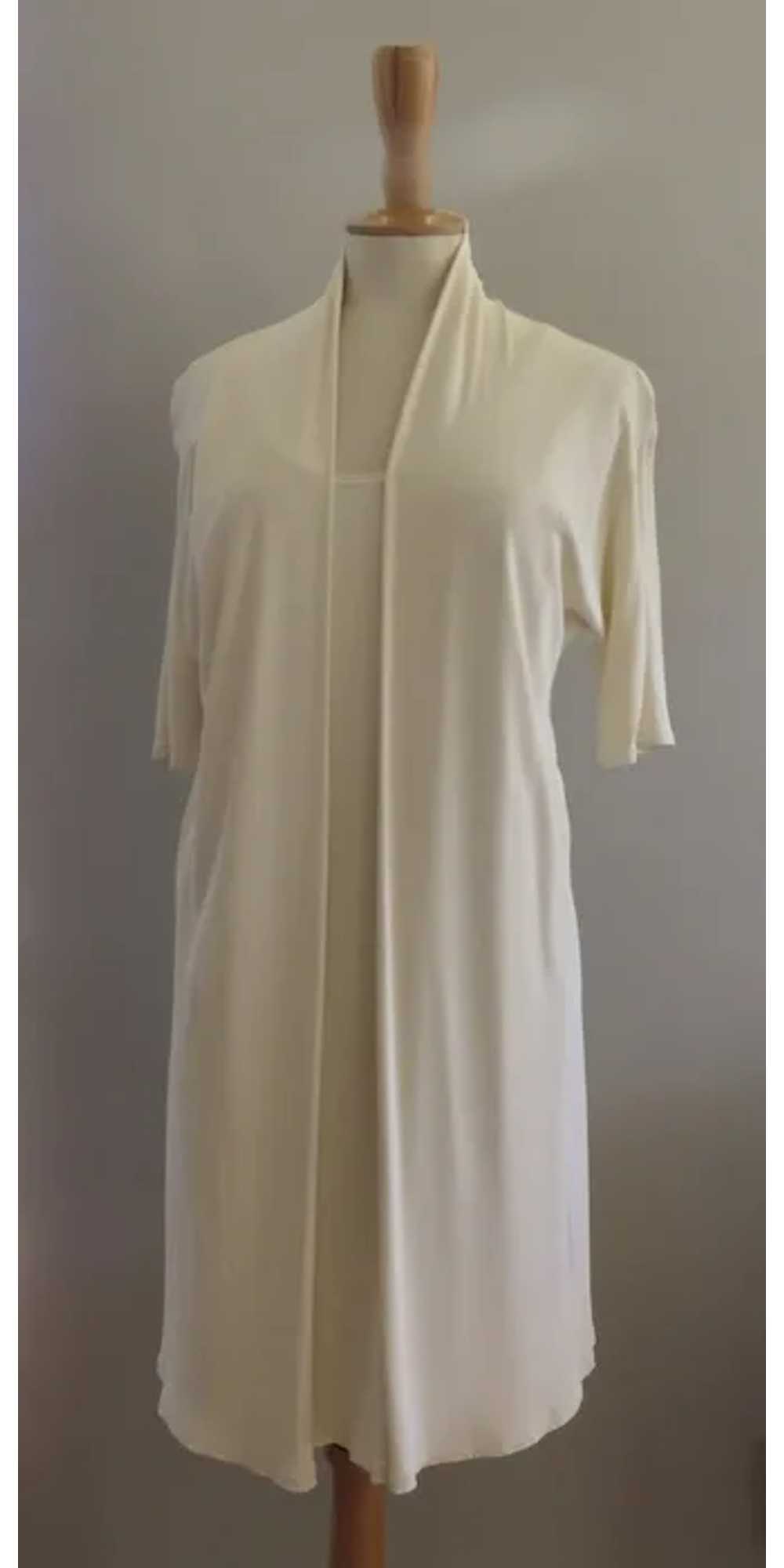 Vintage Hermes Paris Knit Off White Dress Size 36 - image 6