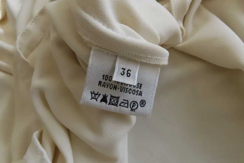Vintage Hermes Paris Knit Off White Dress Size 36 - image 9
