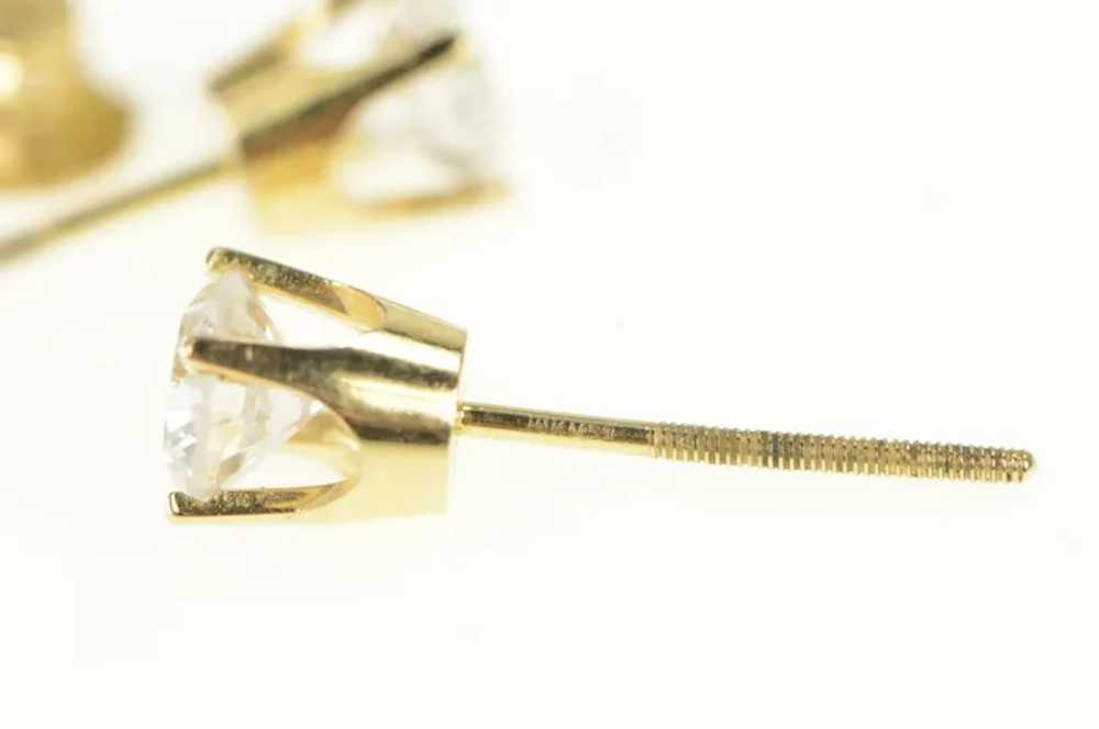 14K 1.00 Ctw Classic Diamond Solitaire Stud Earri… - image 3