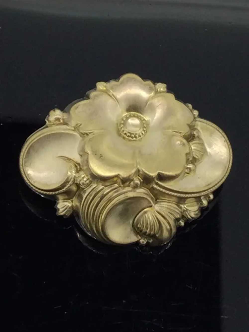 Art Nouveau brooch French Gold Filled Beautiful C… - image 2