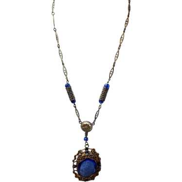 Antique Art Deco Pendant Necklace (A3134) - image 1