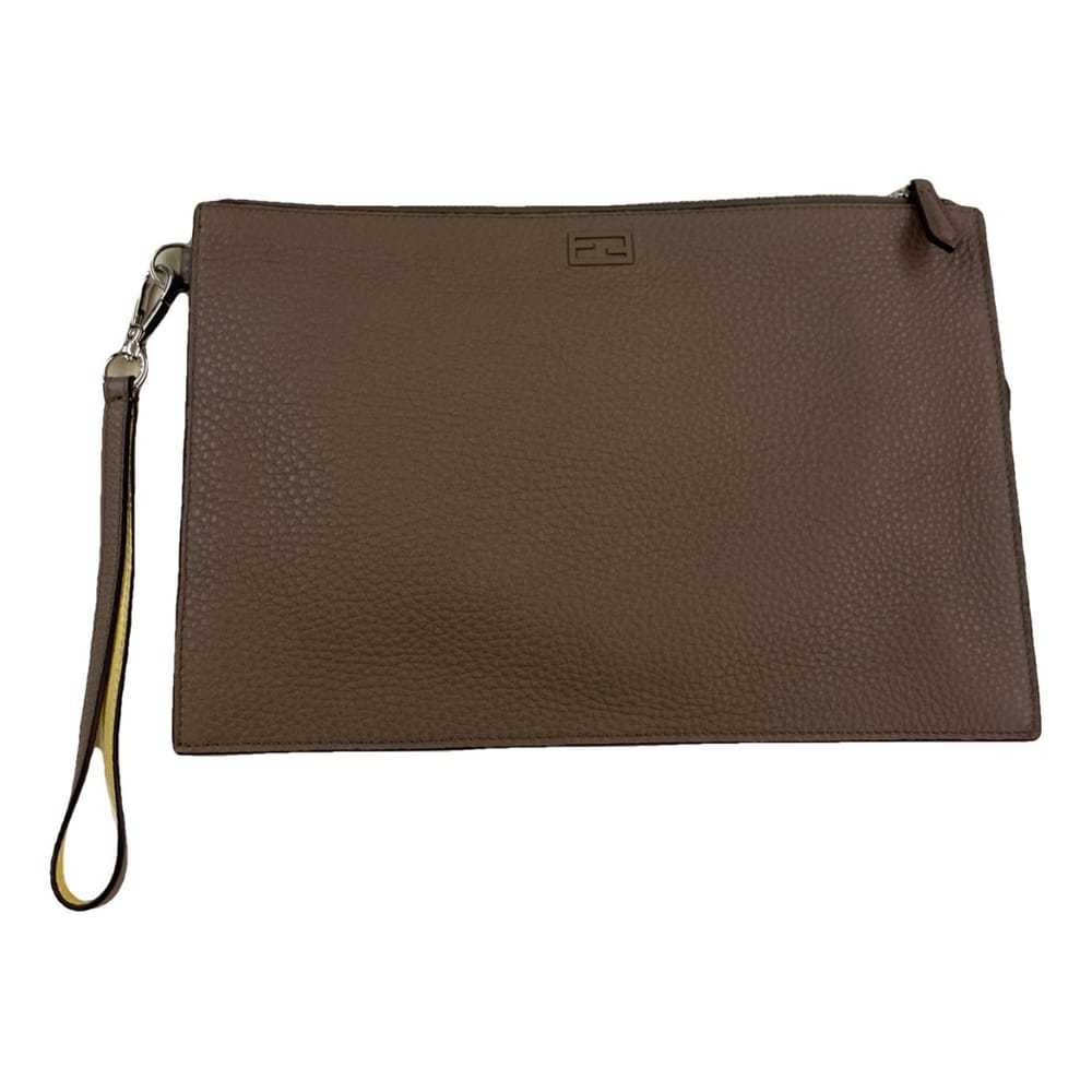 Fendi Ff leather clutch bag - image 1