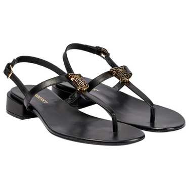 Mens Burberry brown Leather TB Monogram Sandals | Harrods # {CountryCode}