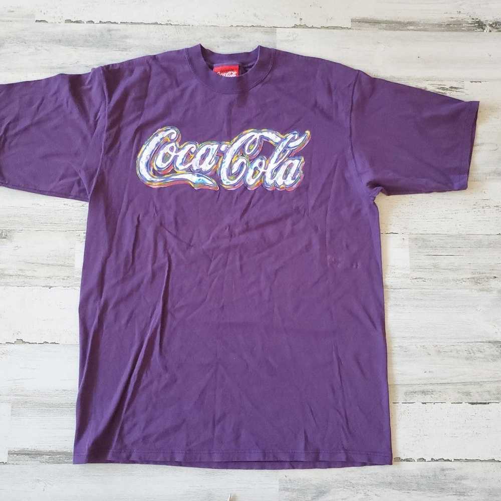 Vintage Y2k Coca Cola Wear T Shirt Made in USA Si… - image 1