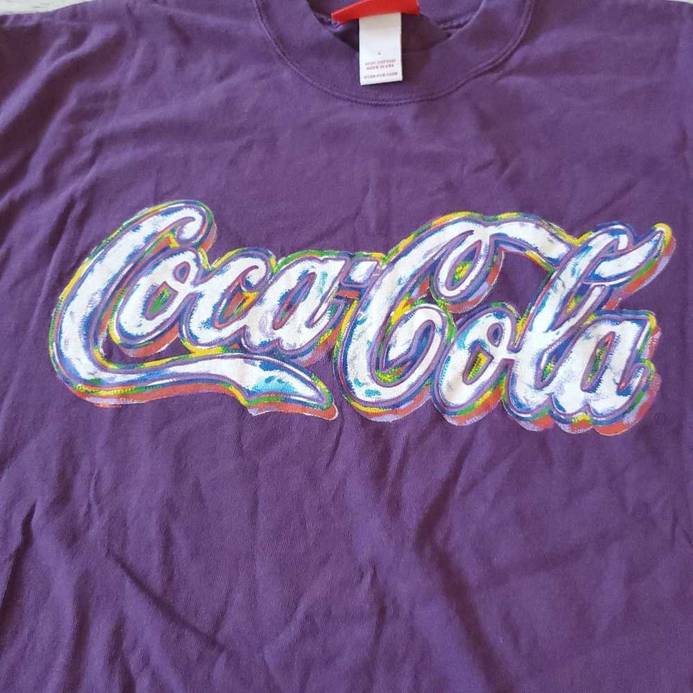 Vintage Y2k Coca Cola Wear T Shirt Made in USA Si… - image 4