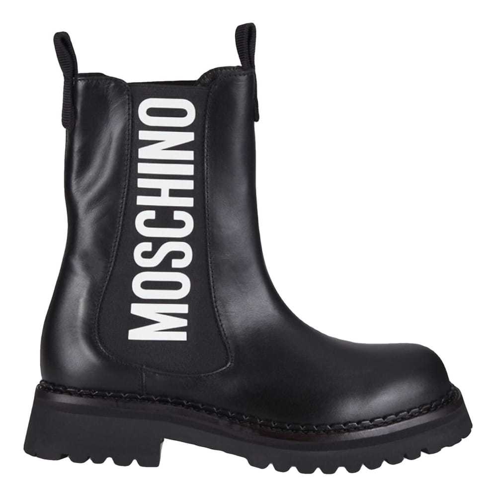 Moschino Leather biker boots - image 1