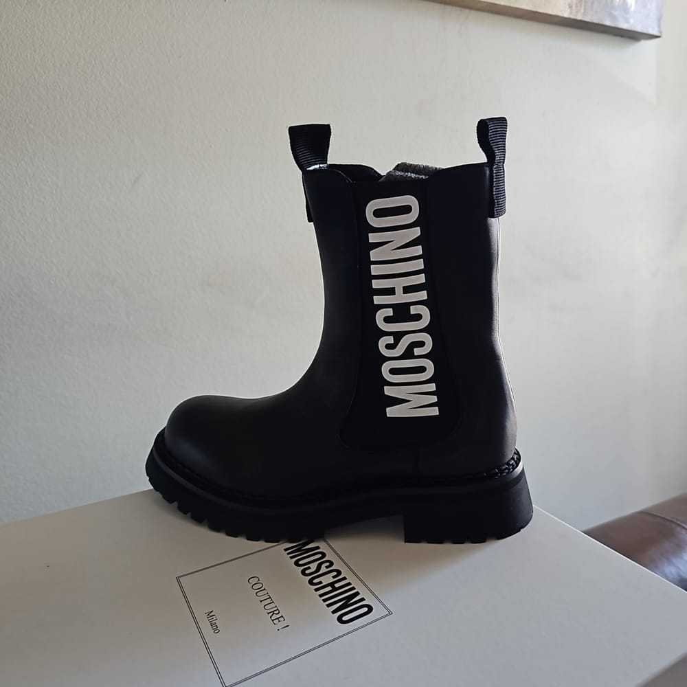 Moschino Leather biker boots - image 2