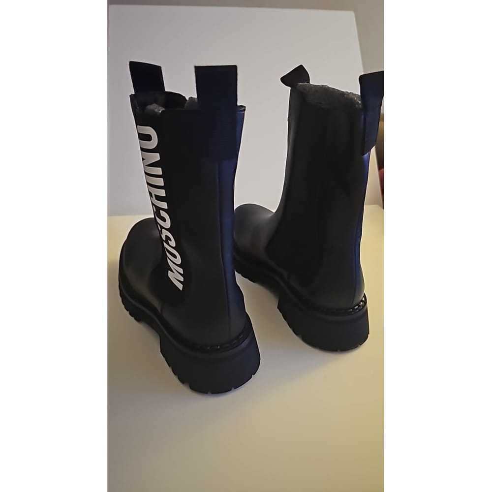 Moschino Leather biker boots - image 4