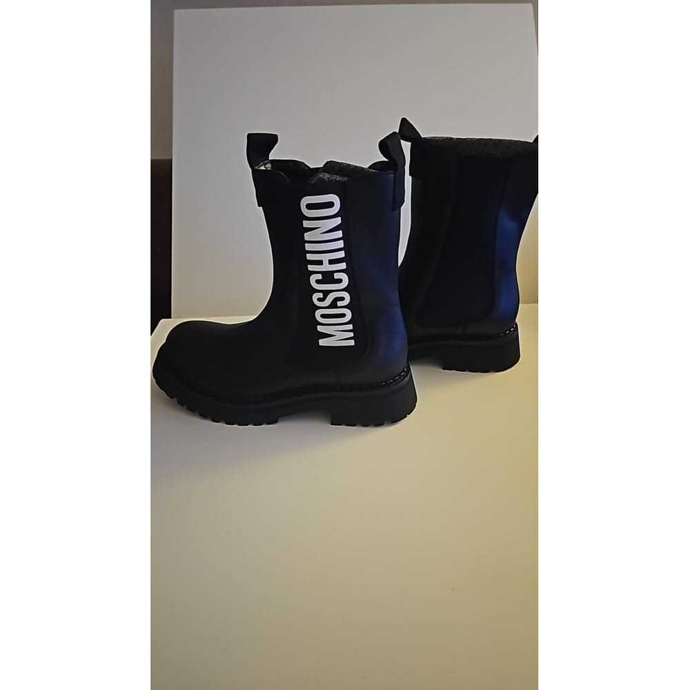 Moschino Leather biker boots - image 5