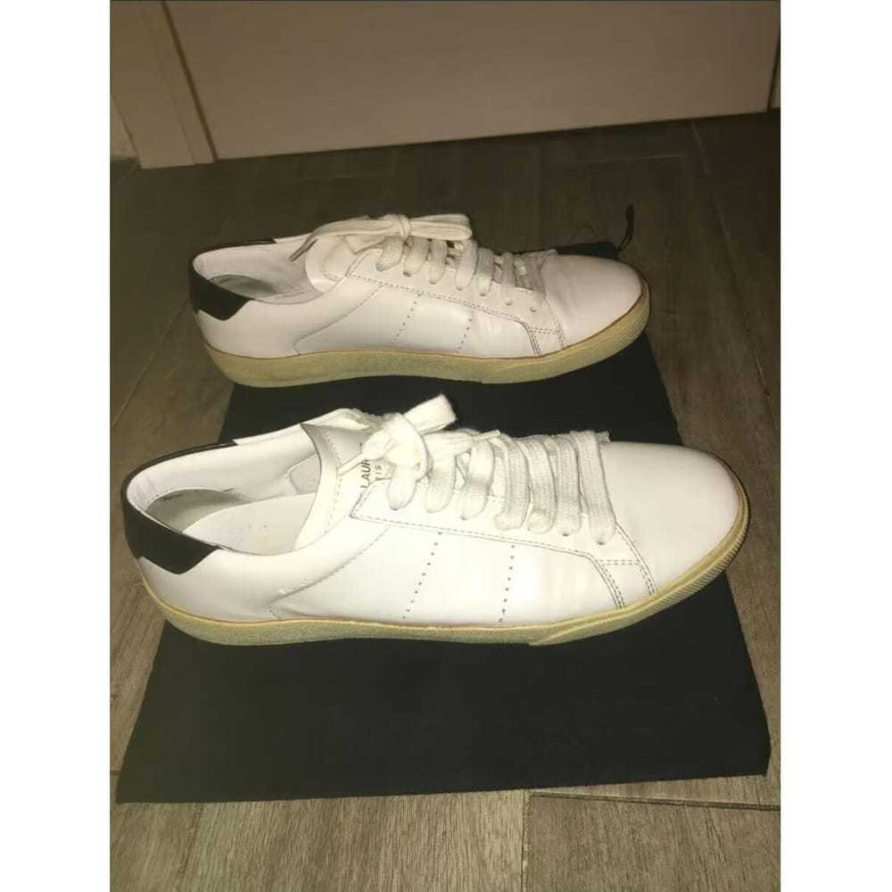 Saint Laurent Sl/01 leather trainers - image 2