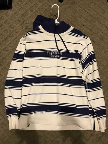 Supreme new york striped hoodie sale