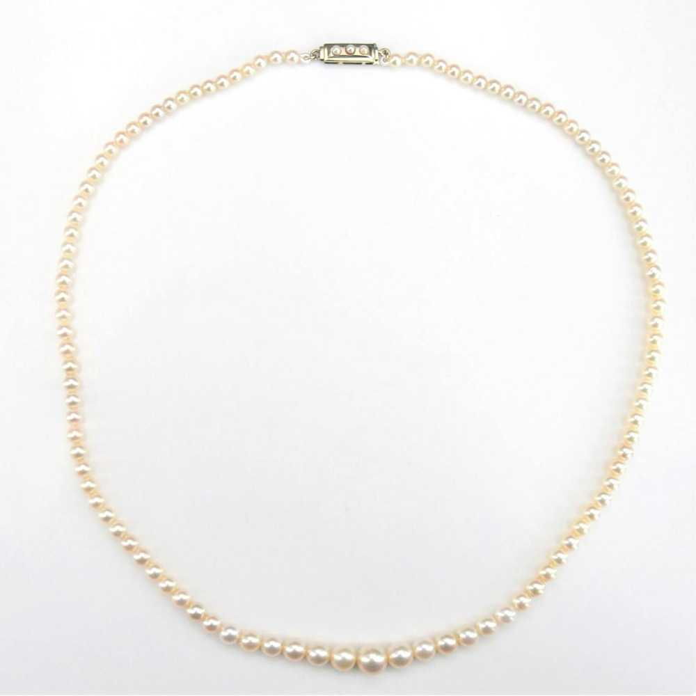 Vintage French 1970s Cultured Pearl 18 Karat Whit… - image 3