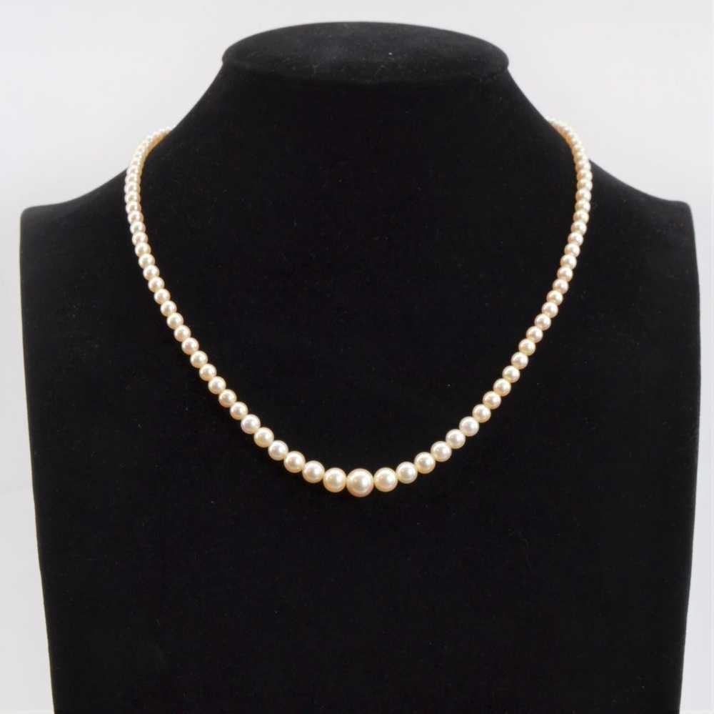 Vintage French 1970s Cultured Pearl 18 Karat Whit… - image 4