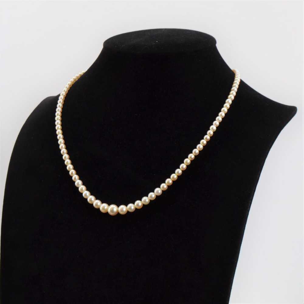 Vintage French 1970s Cultured Pearl 18 Karat Whit… - image 8