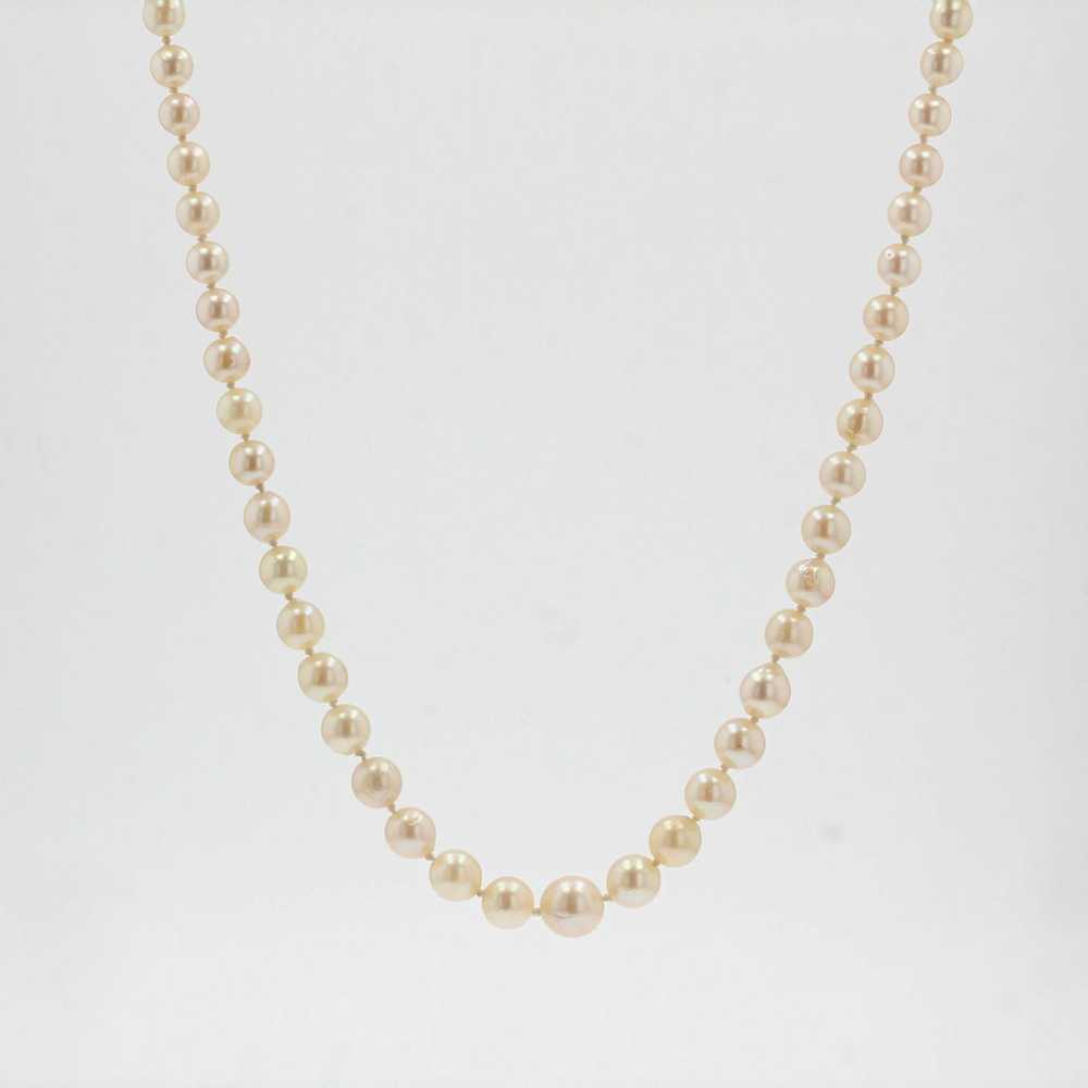Vintage French 1950s Pearly Cream Cultured Pearl … - image 10