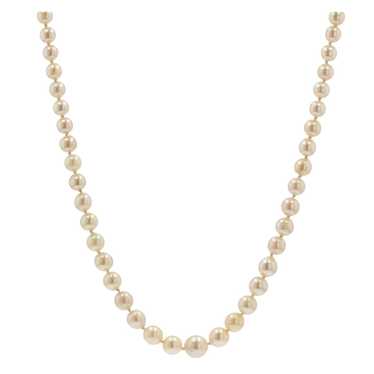 Vintage French 1950s Pearly Cream Cultured Pearl … - image 1