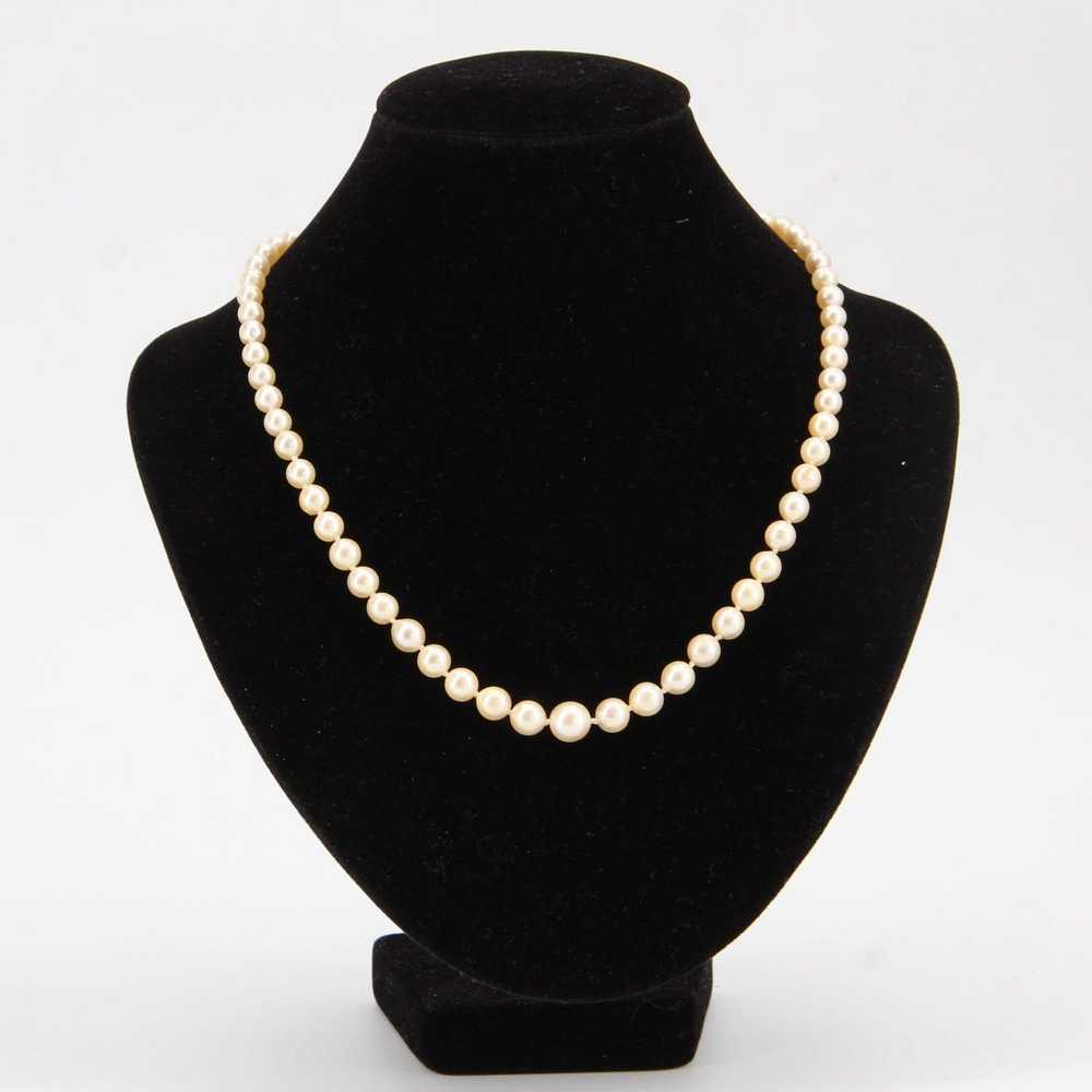 Vintage French 1950s Pearly Cream Cultured Pearl … - image 3
