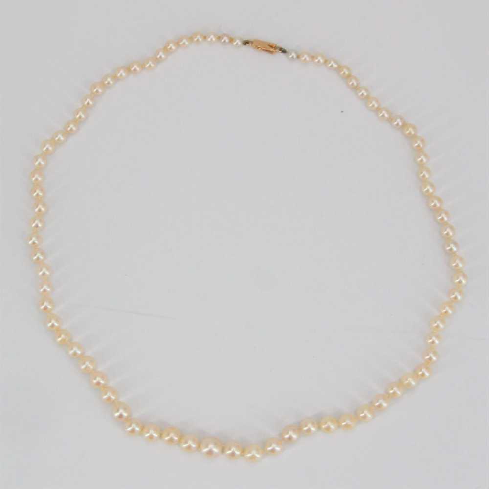 Vintage French 1950s Pearly Cream Cultured Pearl … - image 6