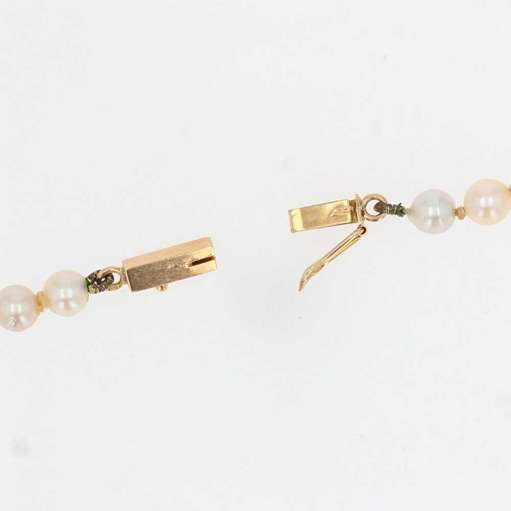 Vintage French 1950s Pearly Cream Cultured Pearl … - image 9
