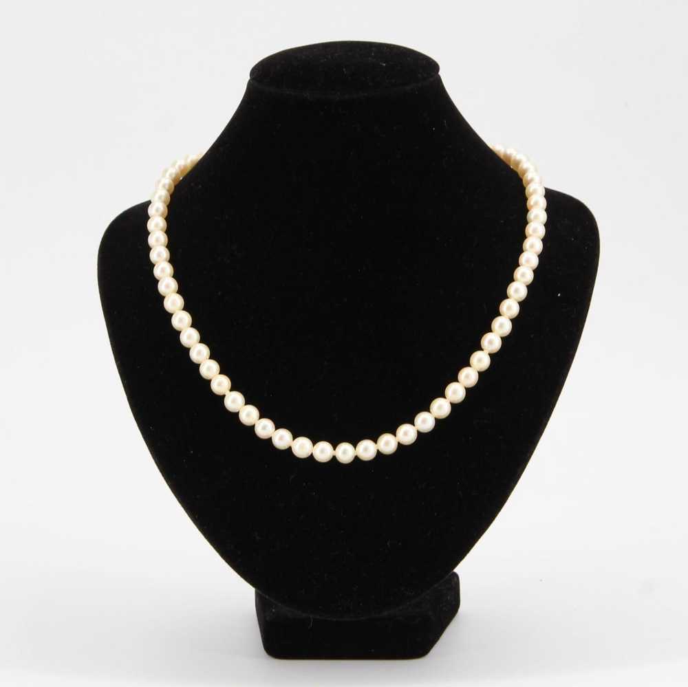 Vintage French 1950s Cultured Pearl Choker Neckla… - image 3