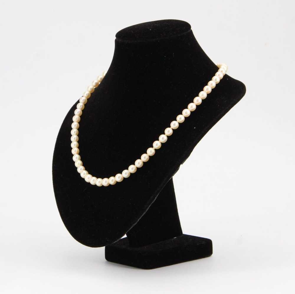 Vintage French 1950s Cultured Pearl Choker Neckla… - image 4
