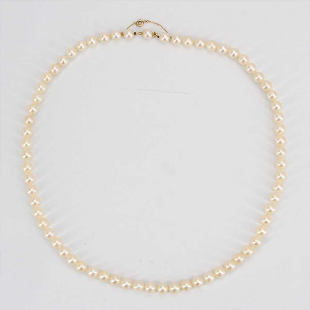 Vintage French 1950s Cultured Pearl Choker Neckla… - image 6